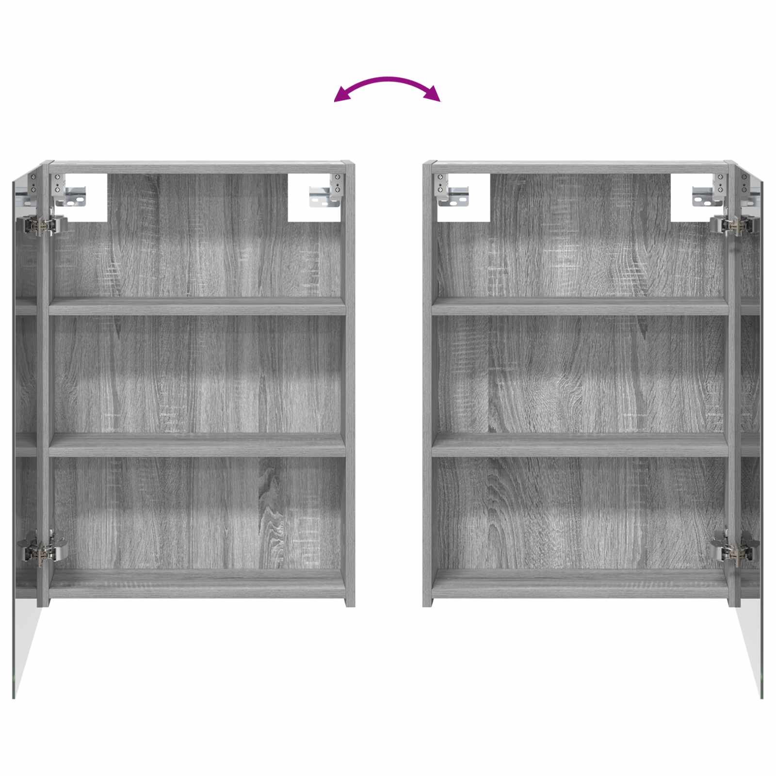 Badezimmerspiegelschrank Graues Sonoma 50 x 14,5 x 70 cm