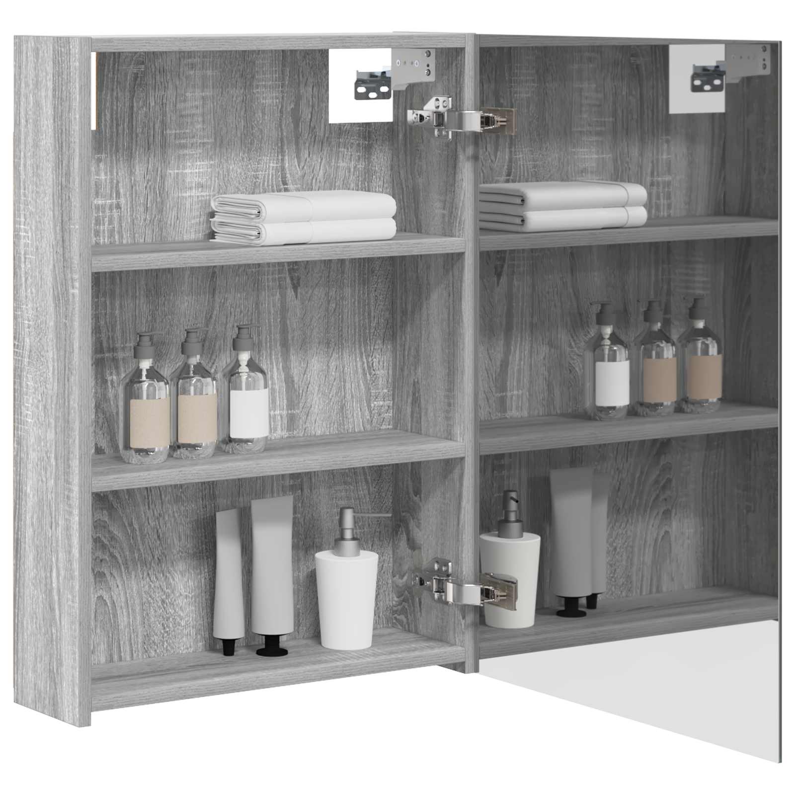 Badezimmerspiegelschrank Graues Sonoma 50 x 14,5 x 70 cm
