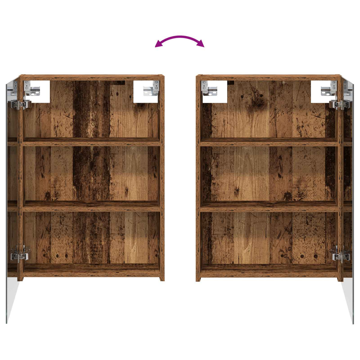 Badezimmerspiegelschrank Altholz 50 x 14,5 x 70 cm