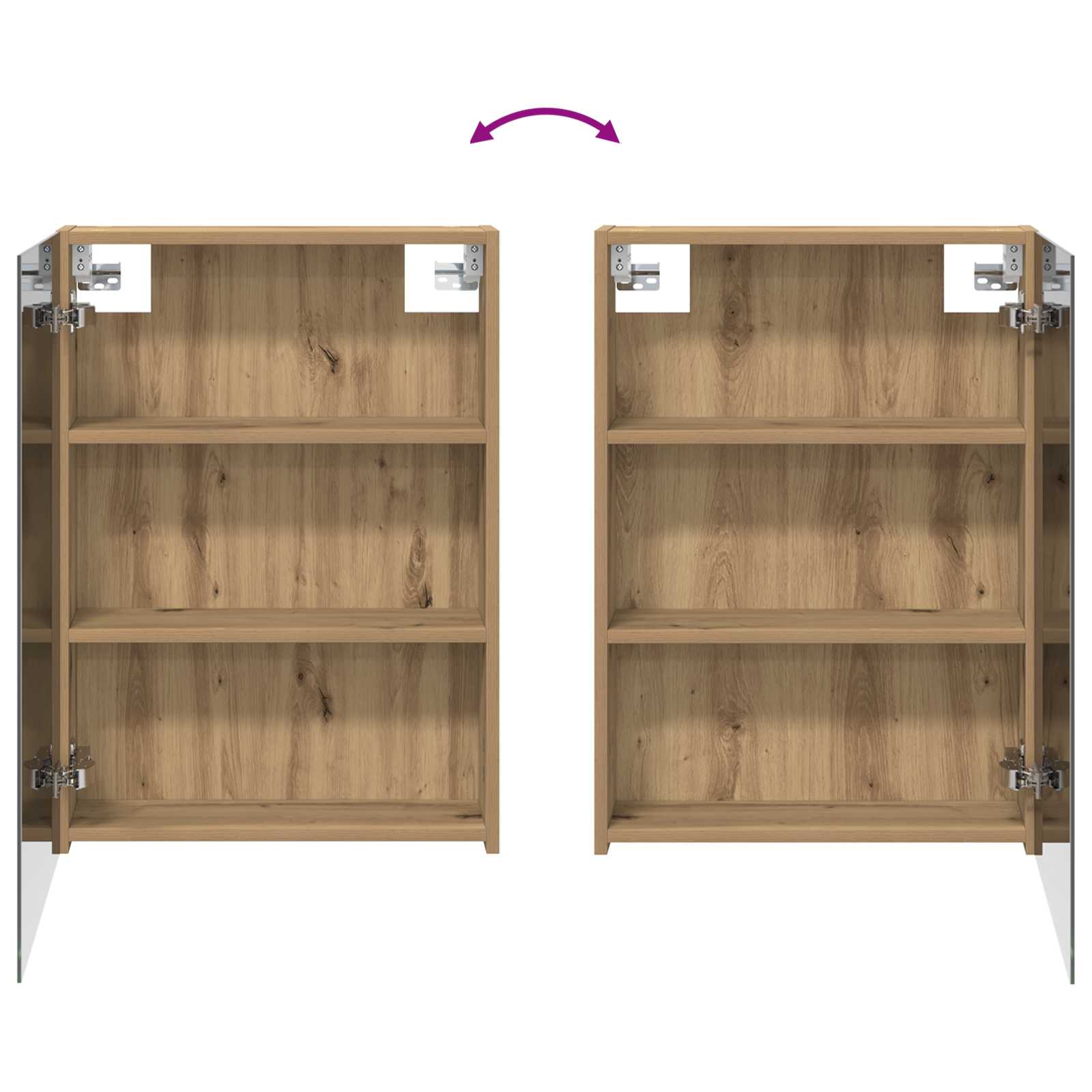 Badezimmerspiegelschrank Kunsthandwerk Eiche 50 x 14,5 x 70 cm