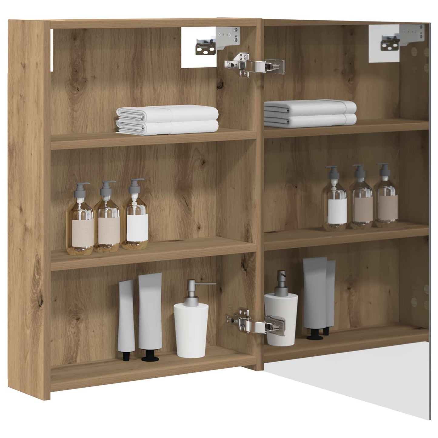 Badezimmerspiegelschrank Kunsthandwerk Eiche 50 x 14,5 x 70 cm
