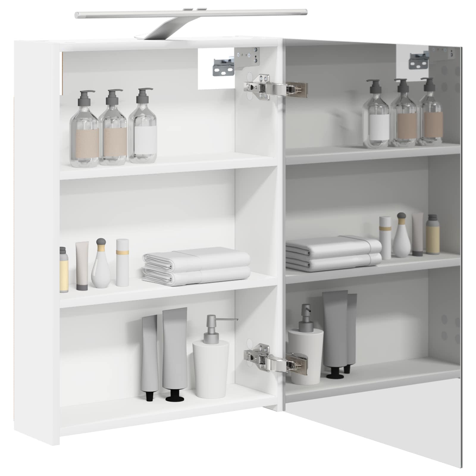 Badezimmerspiegelschrank Weiß 50 x 14,5 x 70 cm Holzwerkstoff