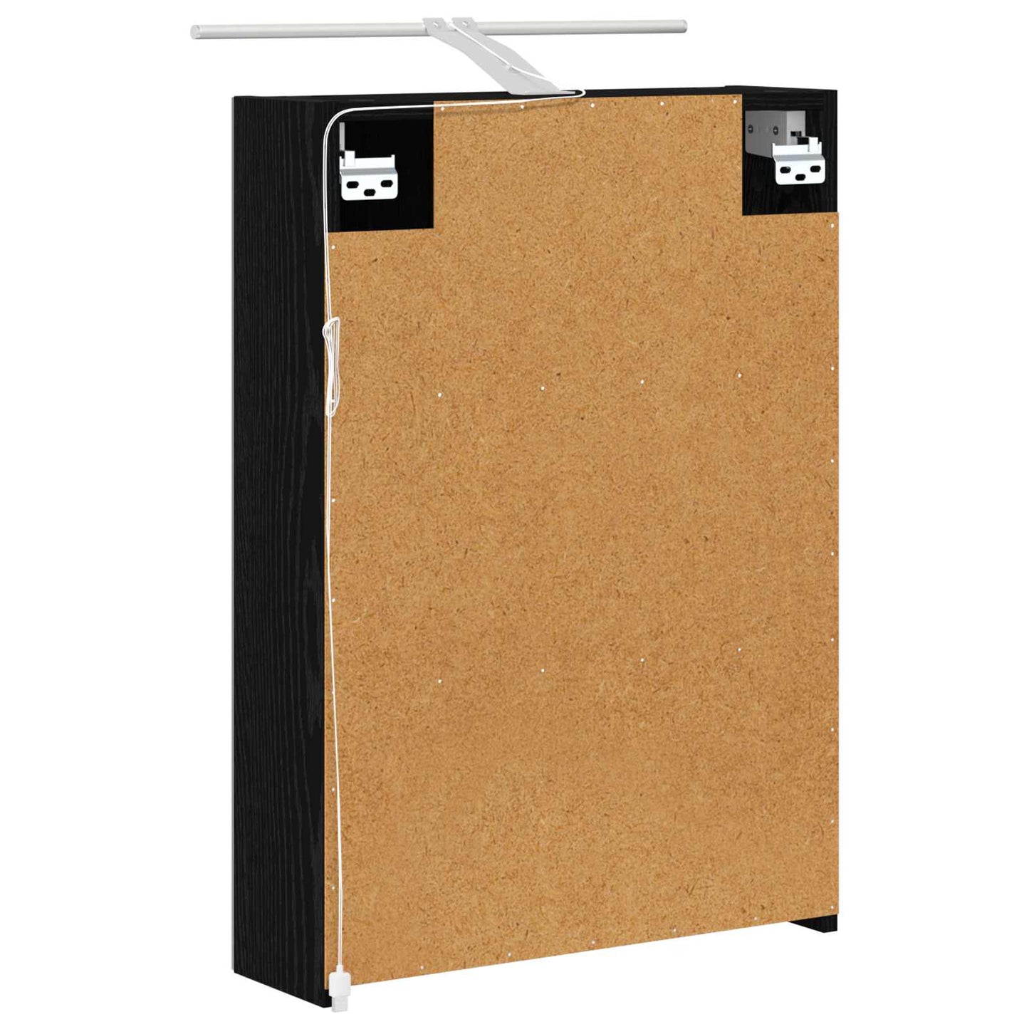 Badezimmerspiegelschrank Schwarz Eichen-Optik 50 x 14,5 x 70 cm