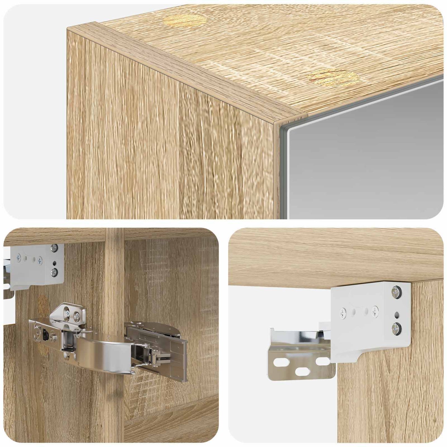 Badezimmerspiegelschrank Sonoma-Eiche 50 x 14,5 x 70 cm