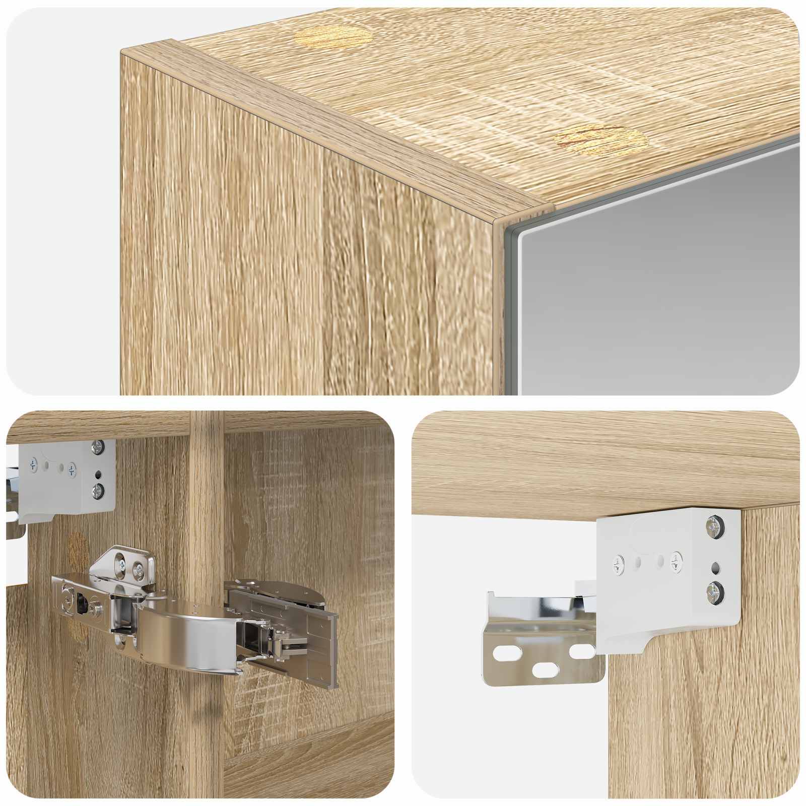 Badezimmerspiegelschrank Sonoma-Eiche 50 x 14,5 x 70 cm