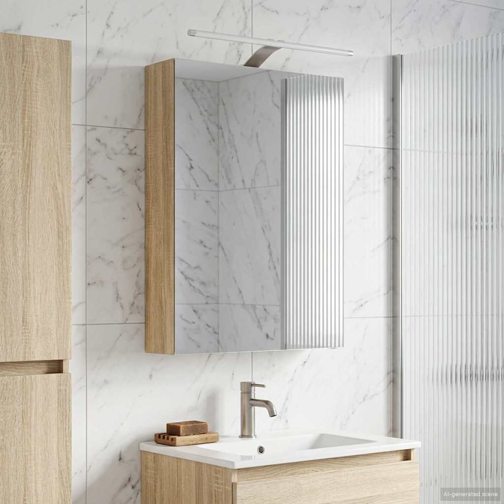 Badezimmerspiegelschrank Sonoma-Eiche 50 x 14,5 x 70 cm