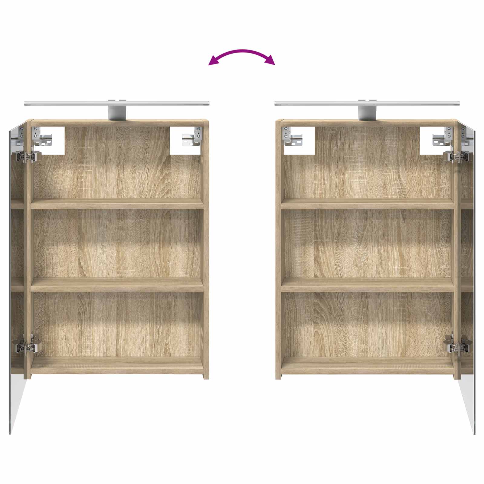 Badezimmerspiegelschrank Sonoma-Eiche 50 x 14,5 x 70 cm