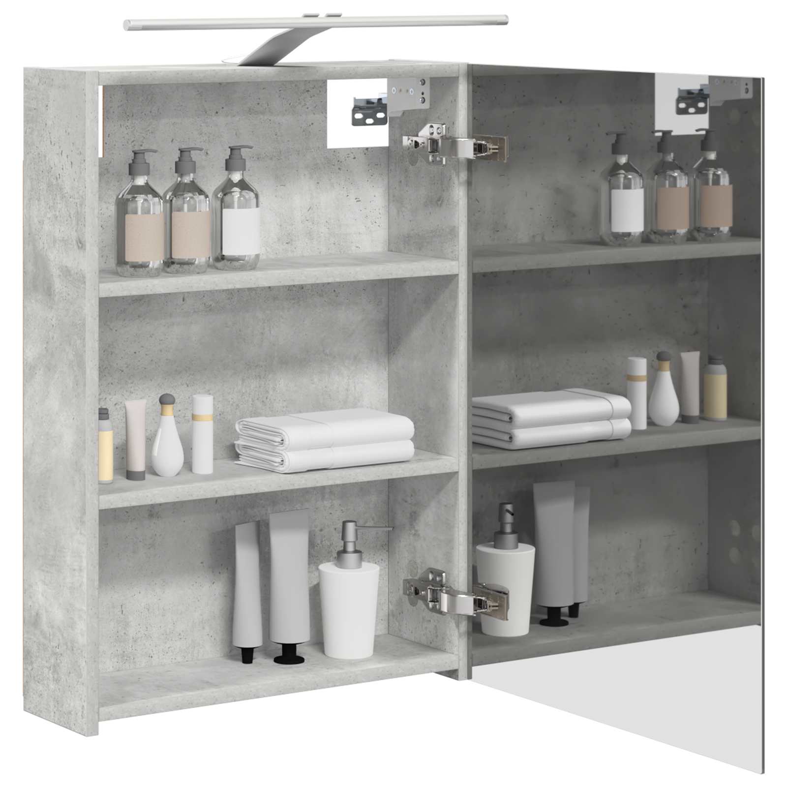 Badezimmerspiegelschrank Beton Grau 50 x 14,5 x 70 cm