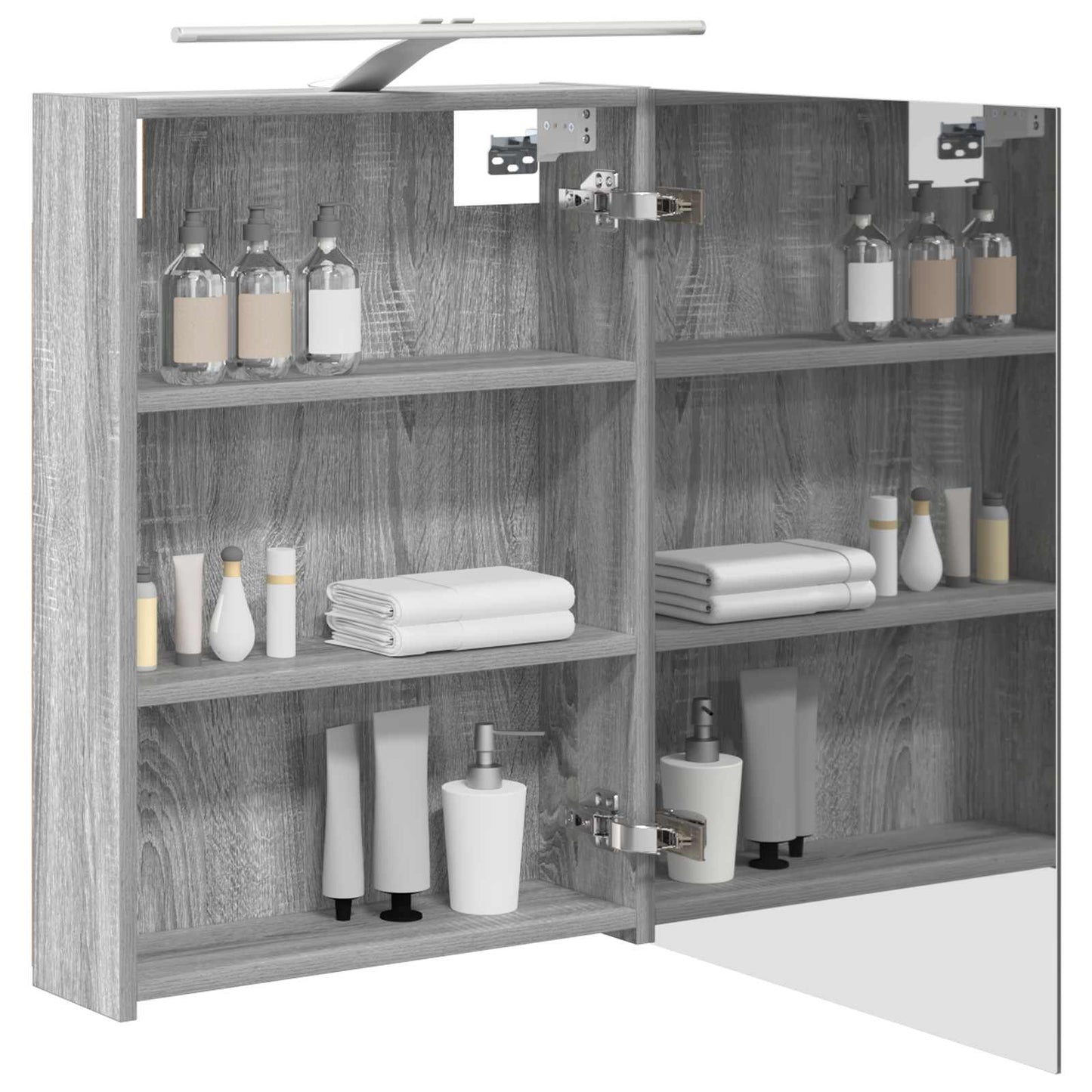 Badezimmerspiegelschrank Graues Sonoma 50 x 14,5 x 70 cm