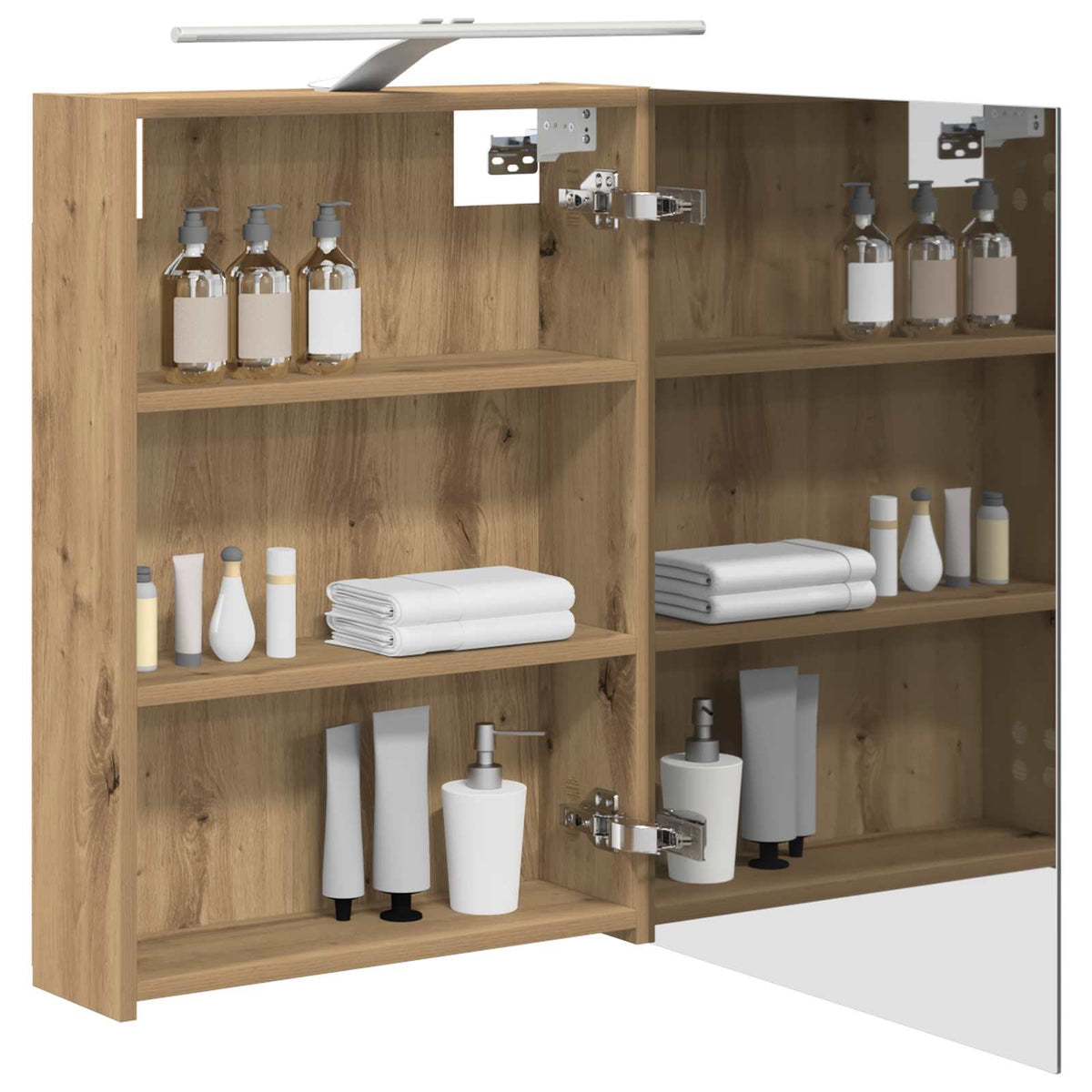 Badezimmerspiegelschrank Kunsthandwerk Eiche 50 x 14,5 x 70 cm