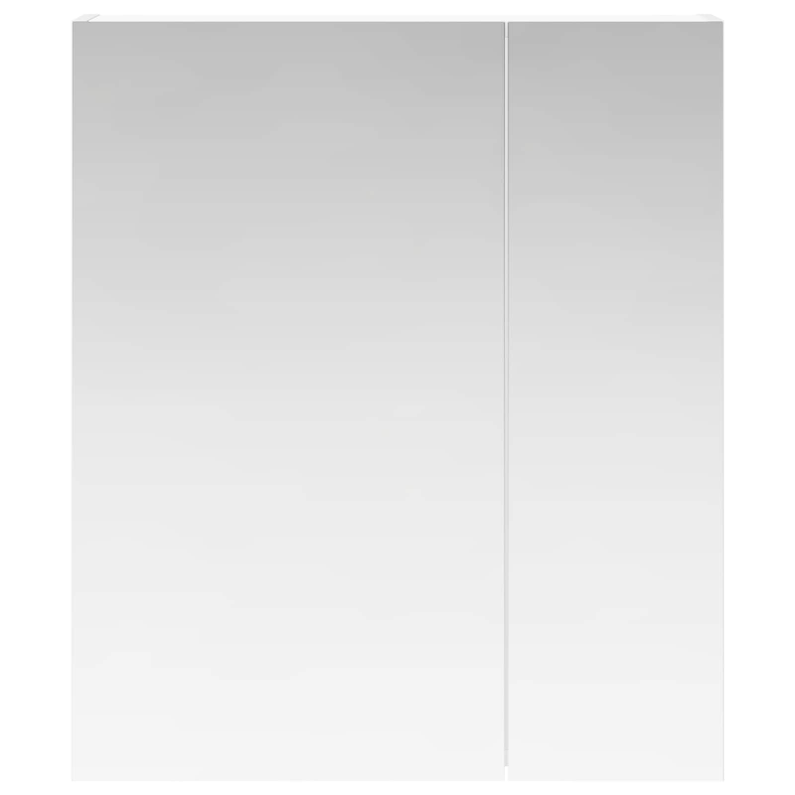 Badezimmerspiegelschrank Weiß 60 x 14,5 x 70 cm Holzwerkstoff