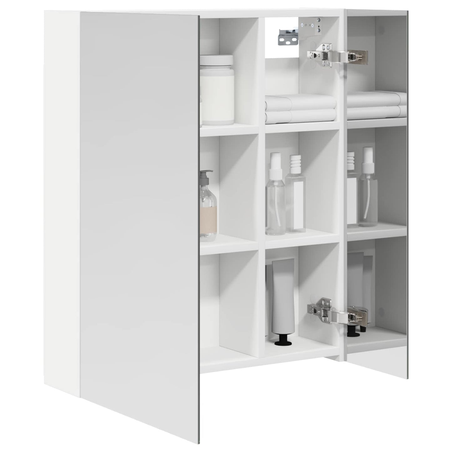 Badezimmerspiegelschrank Weiß 60 x 14,5 x 70 cm Holzwerkstoff