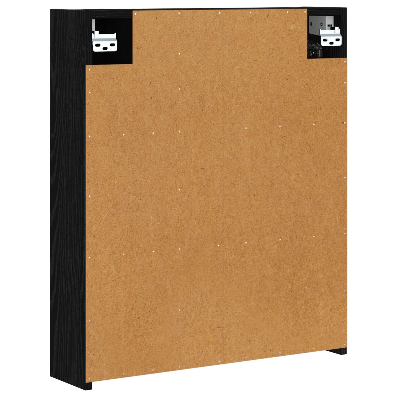 Badezimmerspiegelschrank Schwarz Eichen-Optik 60 x 14,5 x 70 cm