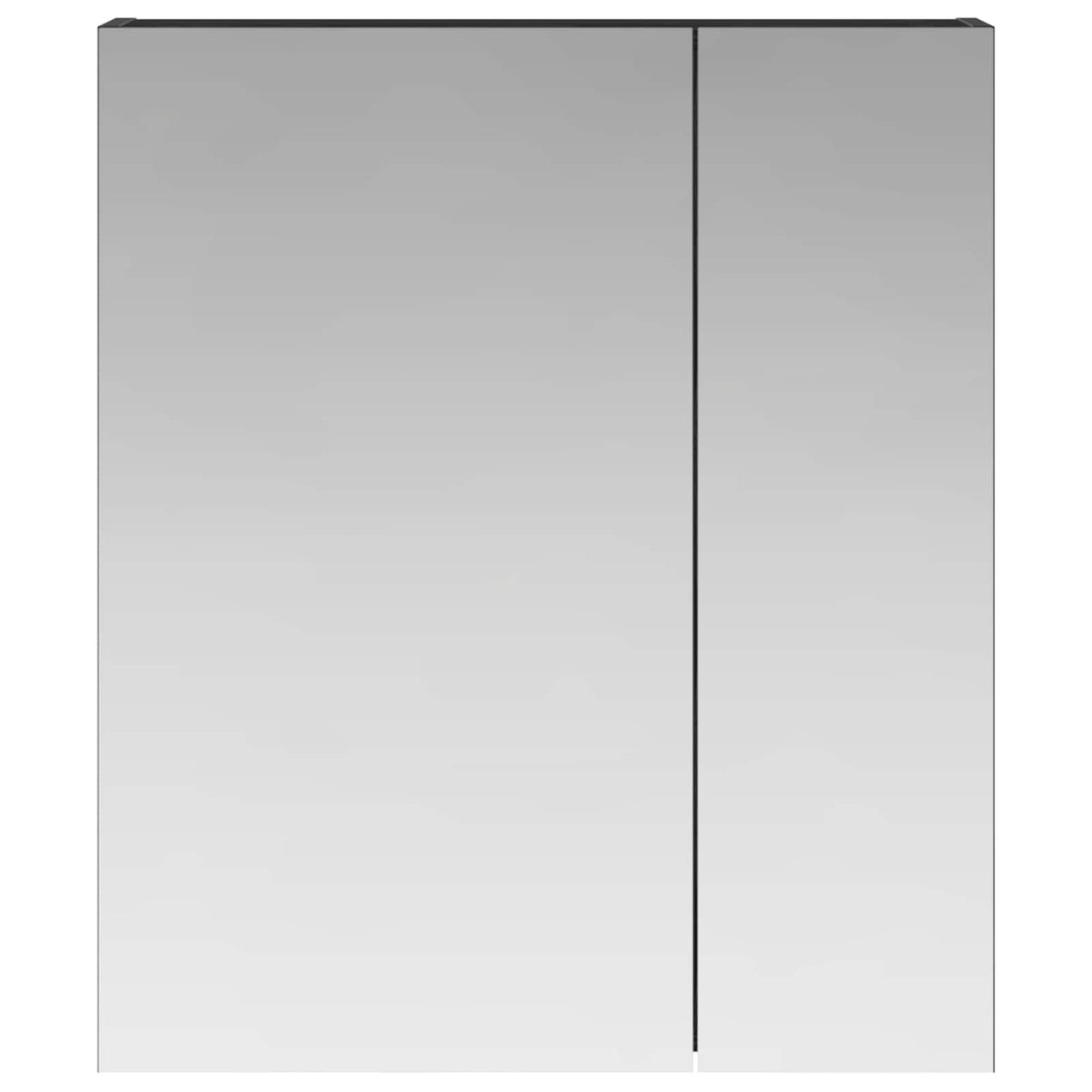 Badezimmerspiegelschrank Schwarz Eichen-Optik 60 x 14,5 x 70 cm