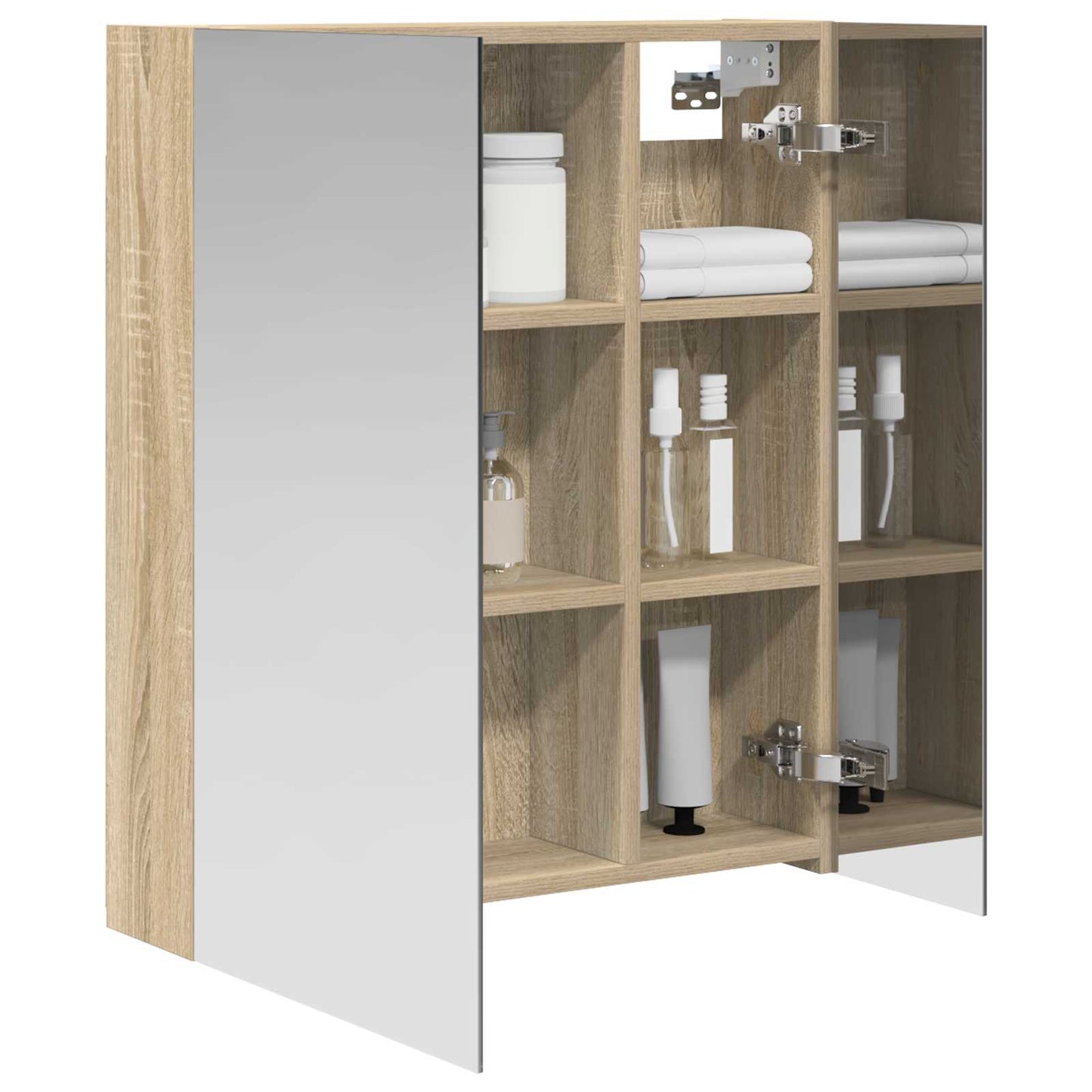 Badezimmerspiegelschrank Sonoma-Eiche 60 x 14,5 x 70 cm