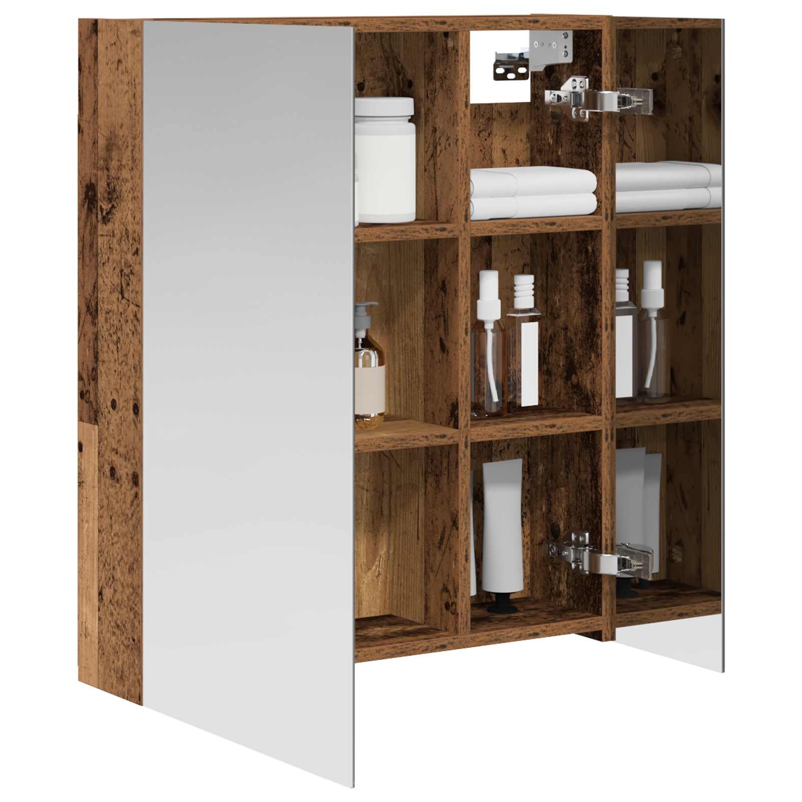 Badezimmerspiegelschrank Altholz 60 x 14,5 x 70 cm