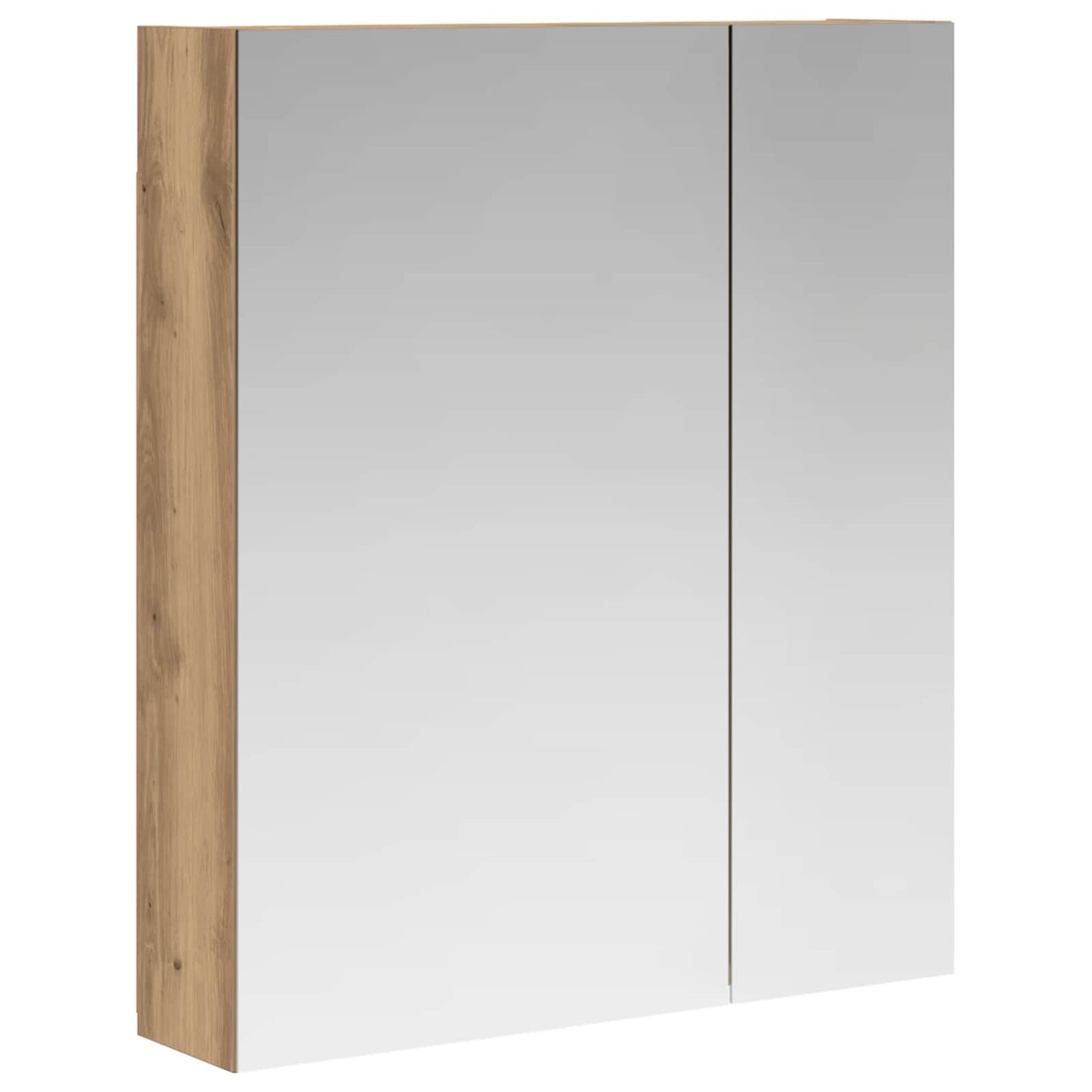 Badezimmerspiegelschrank Kunsthandwerk Eiche 60 x 14,5 x 70 cm