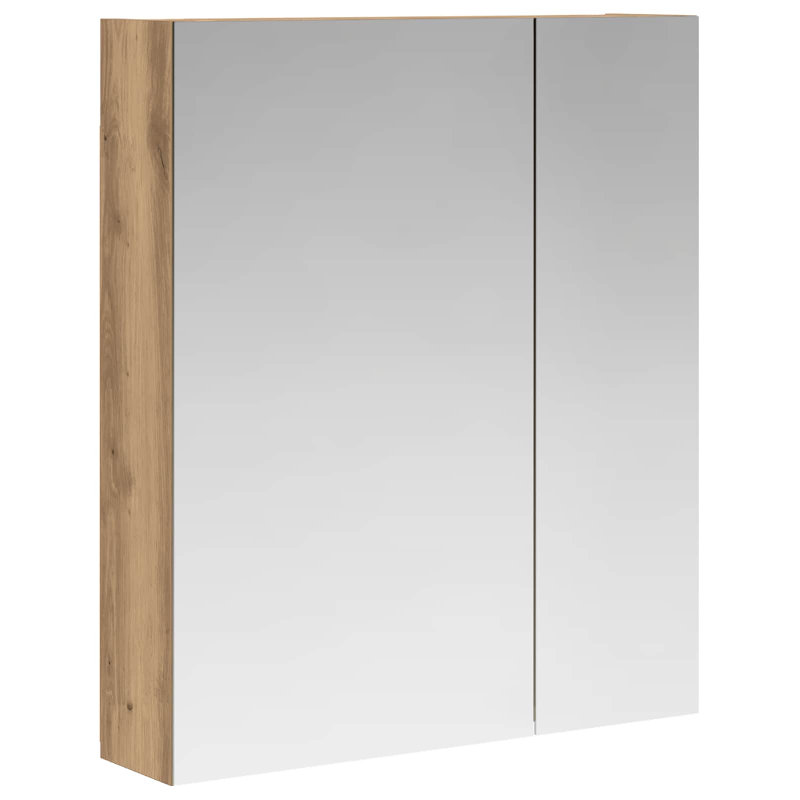 Badezimmerspiegelschrank Kunsthandwerk Eiche 60 x 14,5 x 70 cm