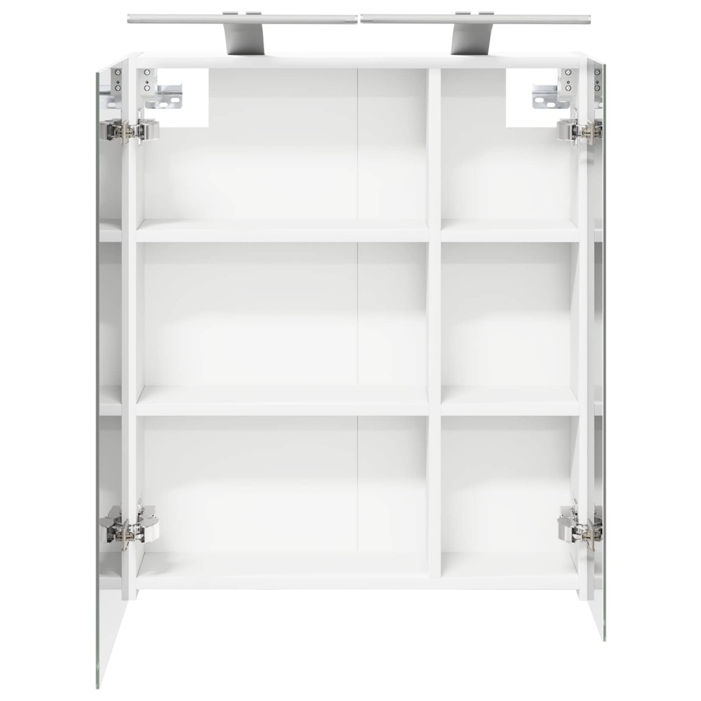 Badezimmerspiegelschrank Weiß 60 x 14,5 x 70 cm Holzwerkstoff