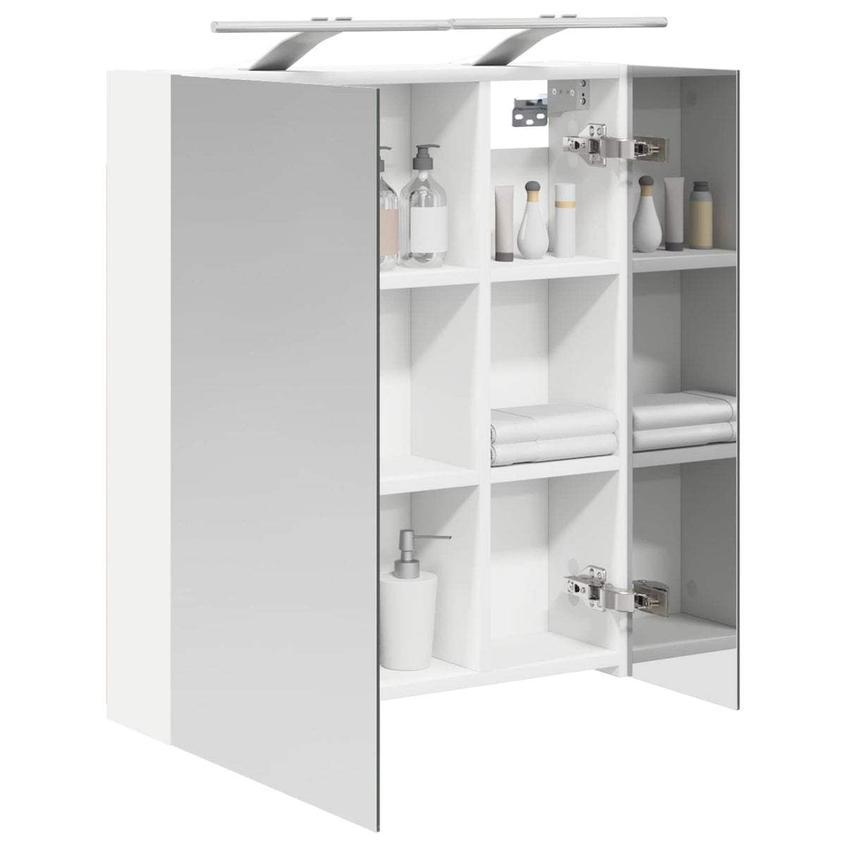 Badezimmerspiegelschrank Weiß 60 x 14,5 x 70 cm Holzwerkstoff