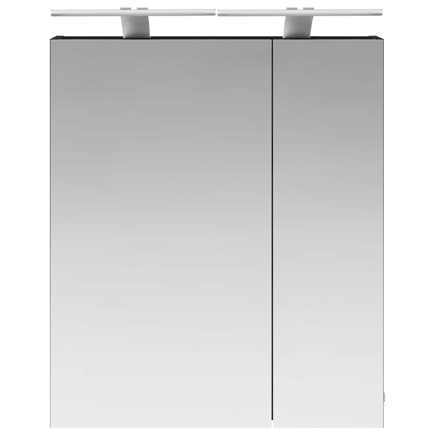 Badezimmerspiegelschrank Schwarz Eichen-Optik 60 x 14,5 x 70 cm