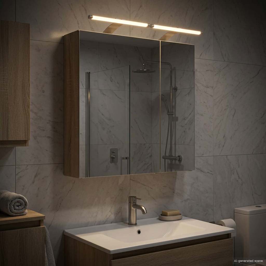 Badezimmerspiegelschrank Sonoma-Eiche 60 x 14,5 x 70 cm