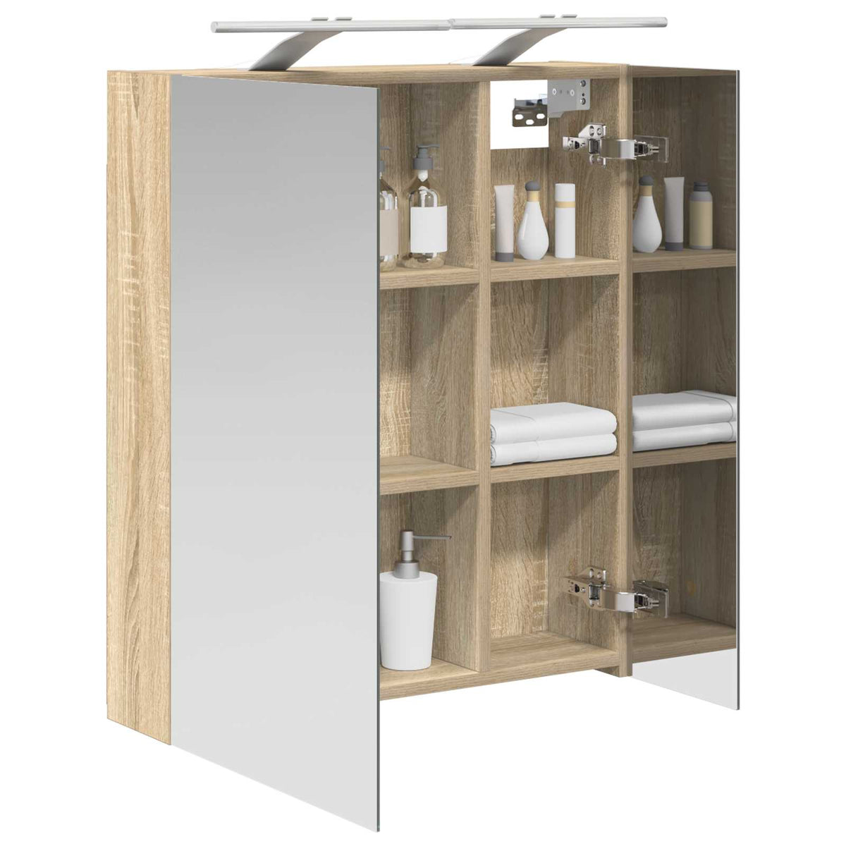 Badezimmerspiegelschrank Sonoma-Eiche 60 x 14,5 x 70 cm