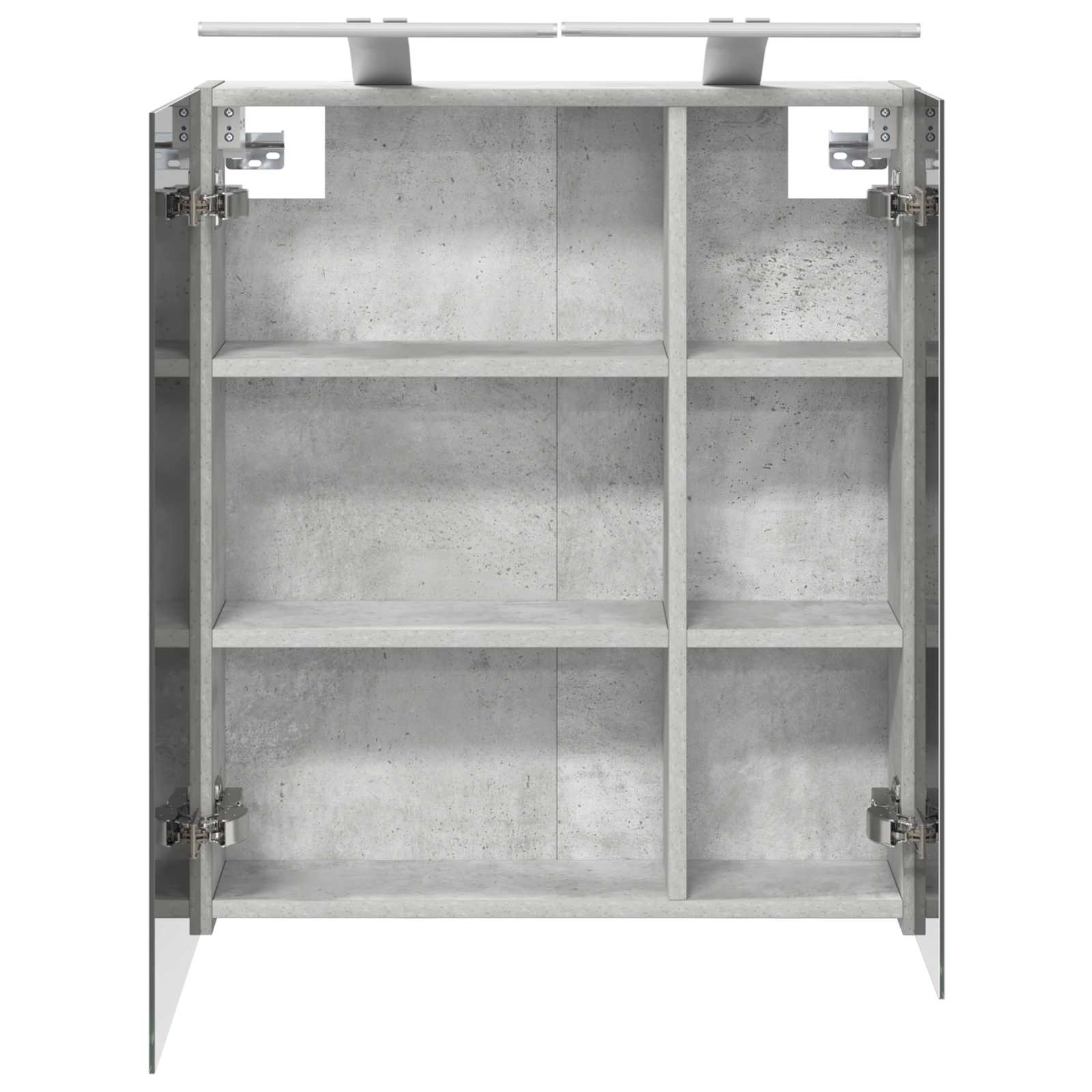Badezimmerspiegelschrank Beton Grau 60 x 14,5 x 70 cm