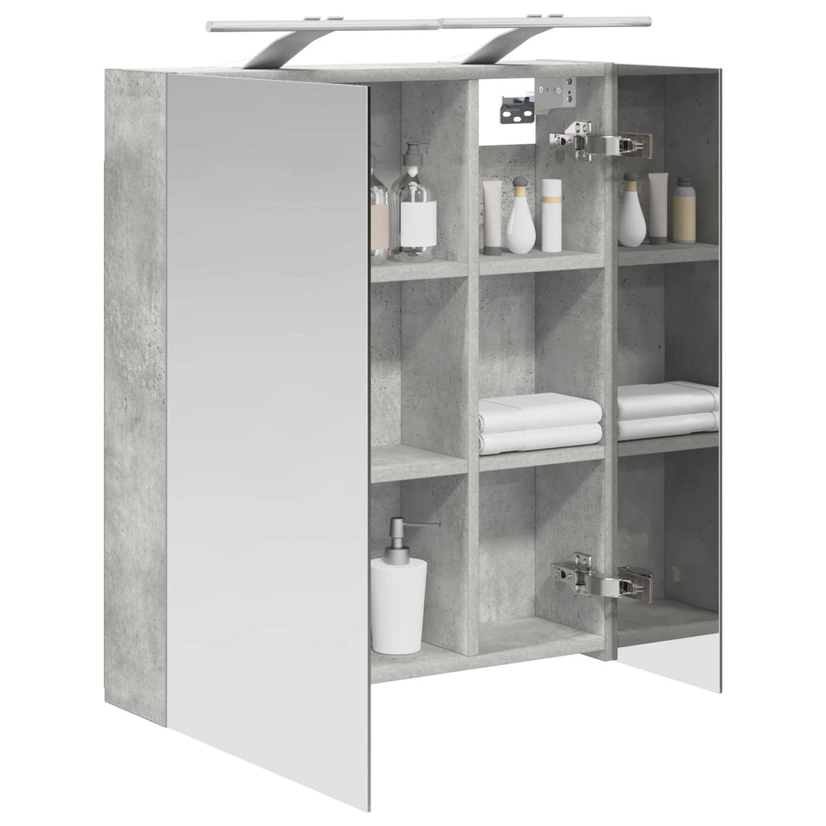 Badezimmerspiegelschrank Beton Grau 60 x 14,5 x 70 cm