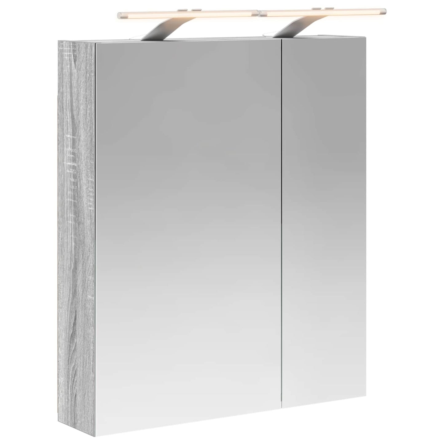 Badezimmerspiegelschrank Graues Sonoma 60 x 14,5 x 70 cm