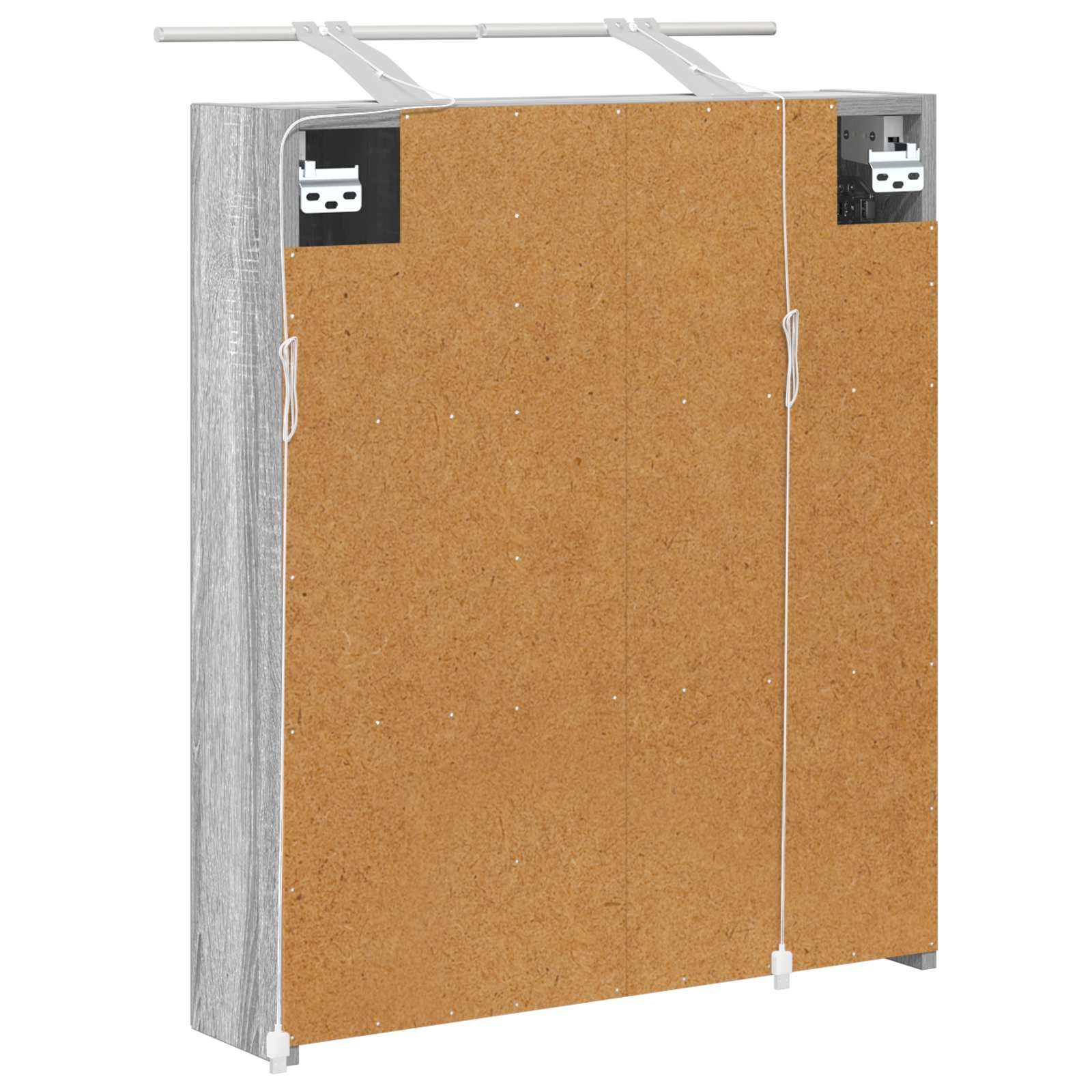Badezimmerspiegelschrank Graues Sonoma 60 x 14,5 x 70 cm