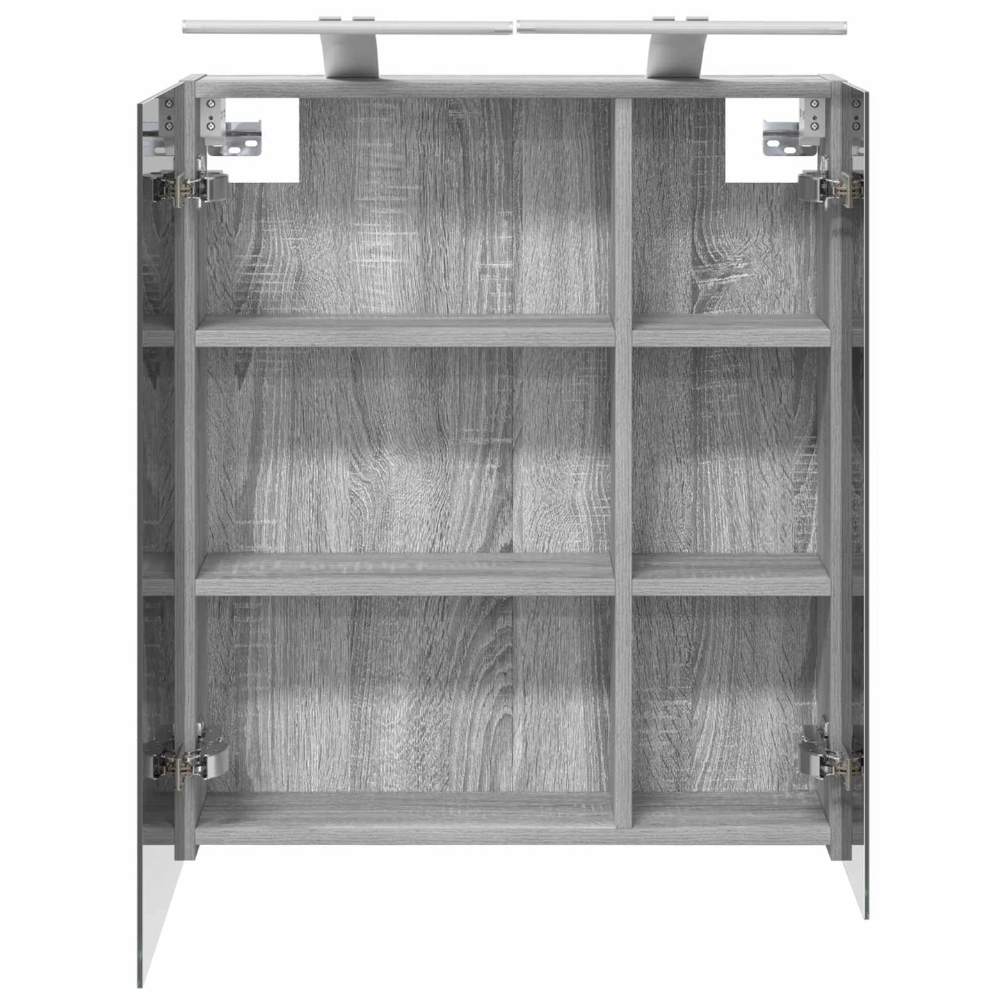 Badezimmerspiegelschrank Graues Sonoma 60 x 14,5 x 70 cm