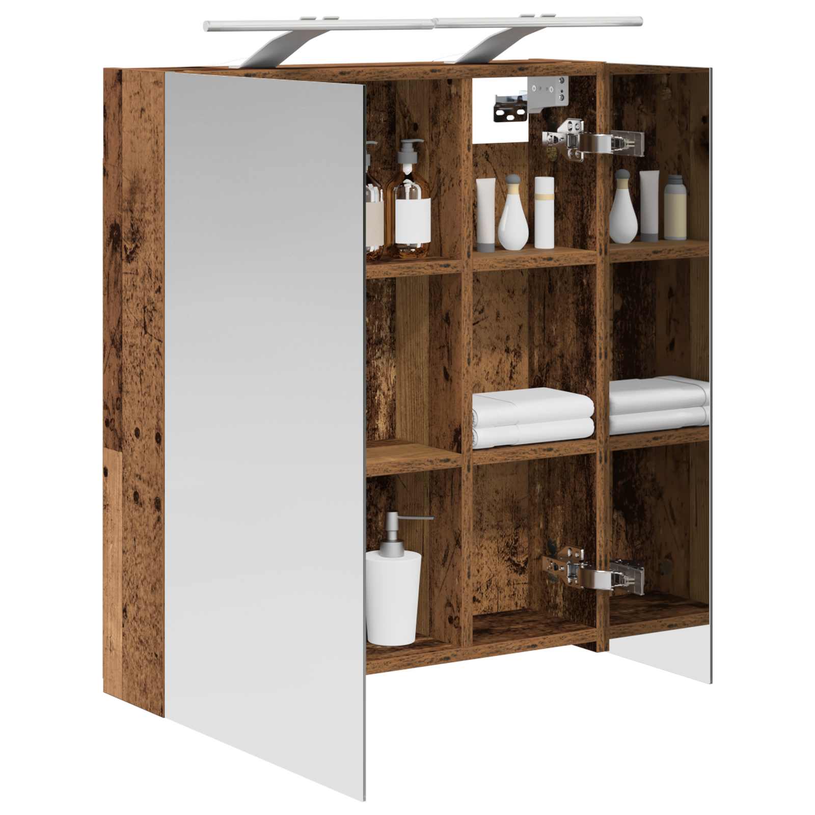 Badezimmerspiegelschrank Altholz 60 x 14,5 x 70 cm