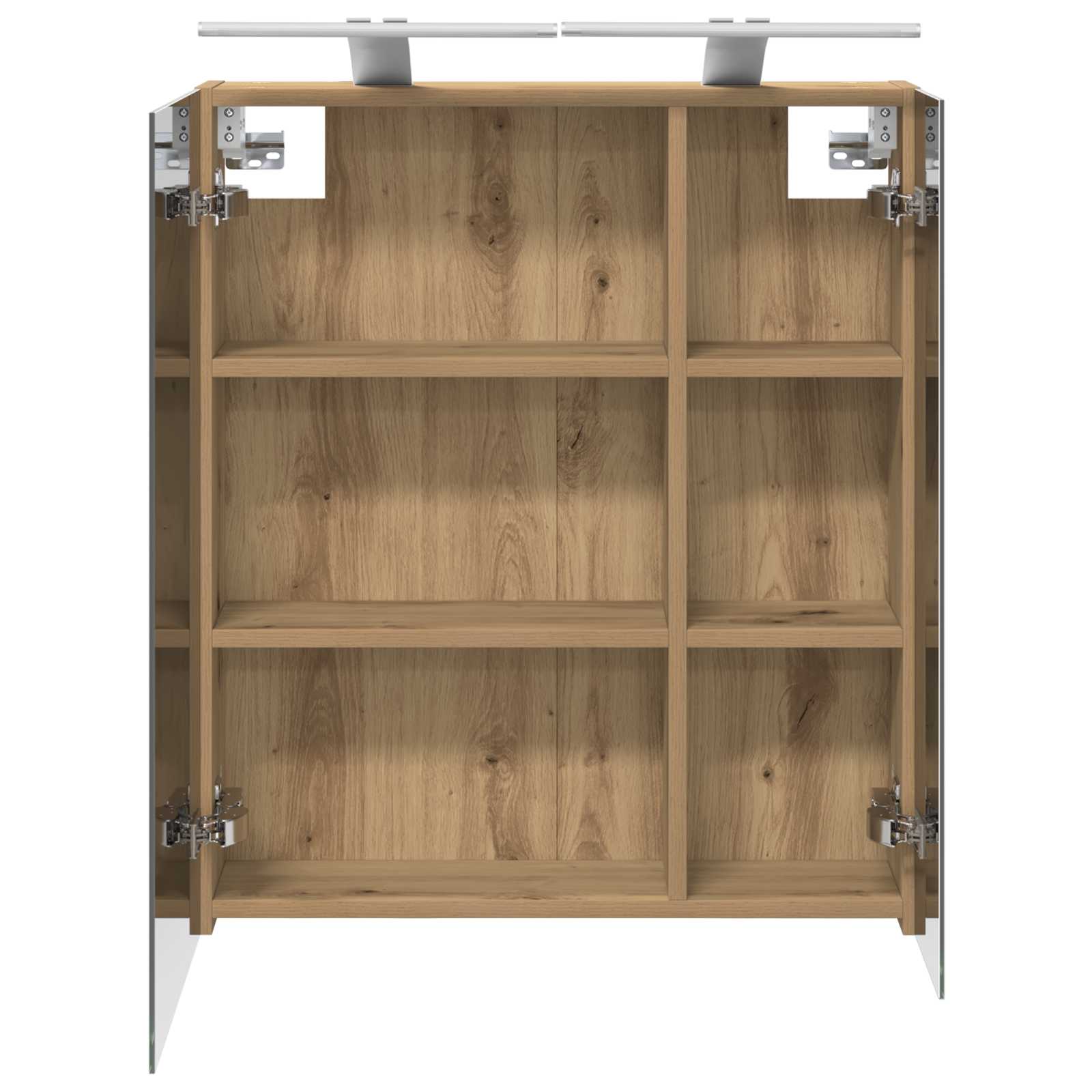 Badezimmerspiegelschrank Kunsthandwerk Eiche 60 x 14,5 x 70 cm