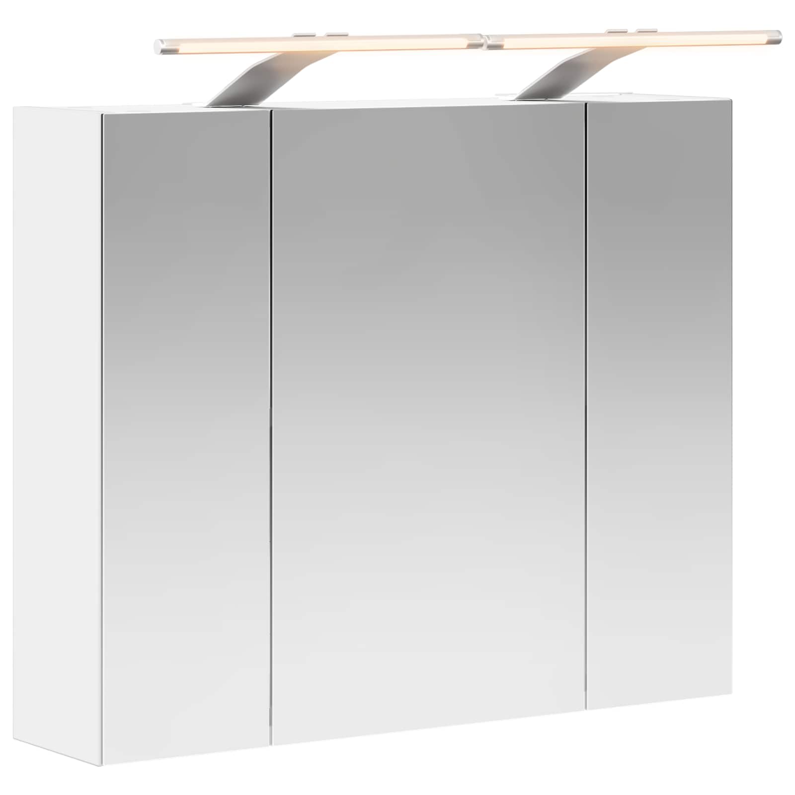 Badezimmerspiegelschrank Weiß 60 x 14,5 x 50 cm Holzwerkstoff