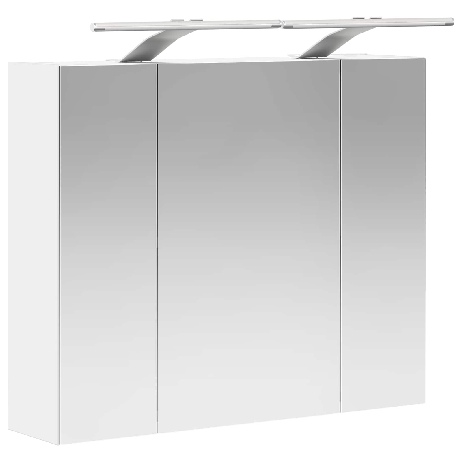 Badezimmerspiegelschrank Weiß 60 x 14,5 x 50 cm Holzwerkstoff