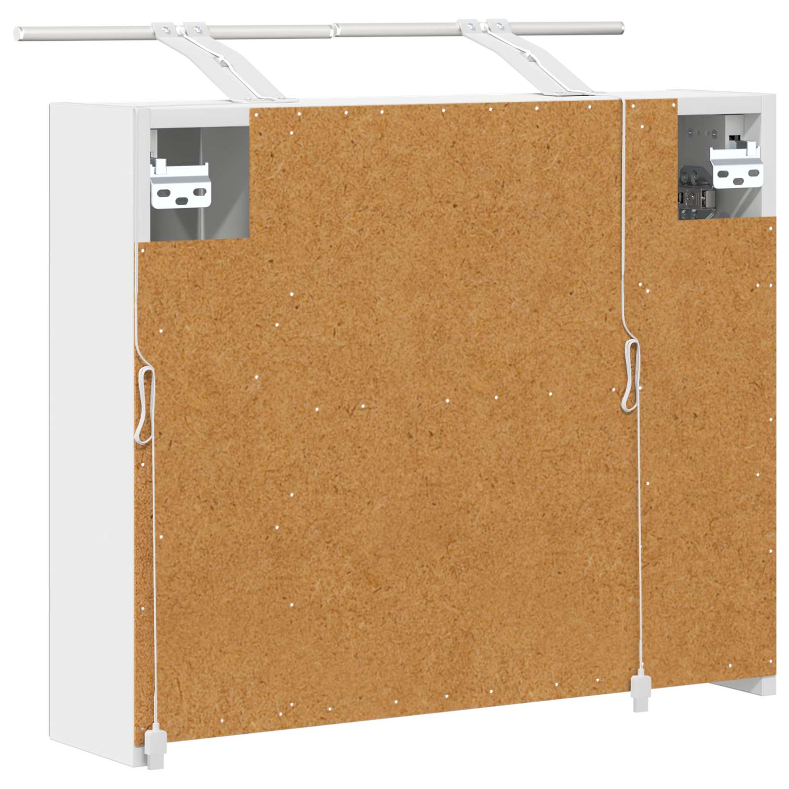Badezimmerspiegelschrank Weiß 60 x 14,5 x 50 cm Holzwerkstoff