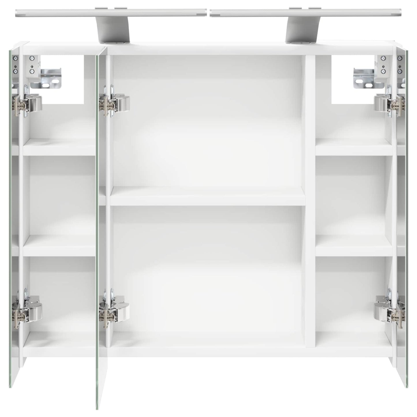 Badezimmerspiegelschrank Weiß 60 x 14,5 x 50 cm Holzwerkstoff
