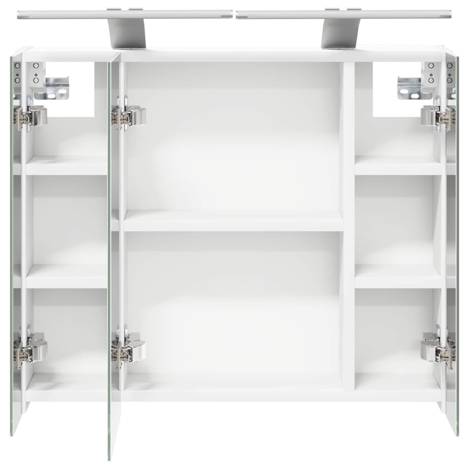 Badezimmerspiegelschrank Weiß 60 x 14,5 x 50 cm Holzwerkstoff