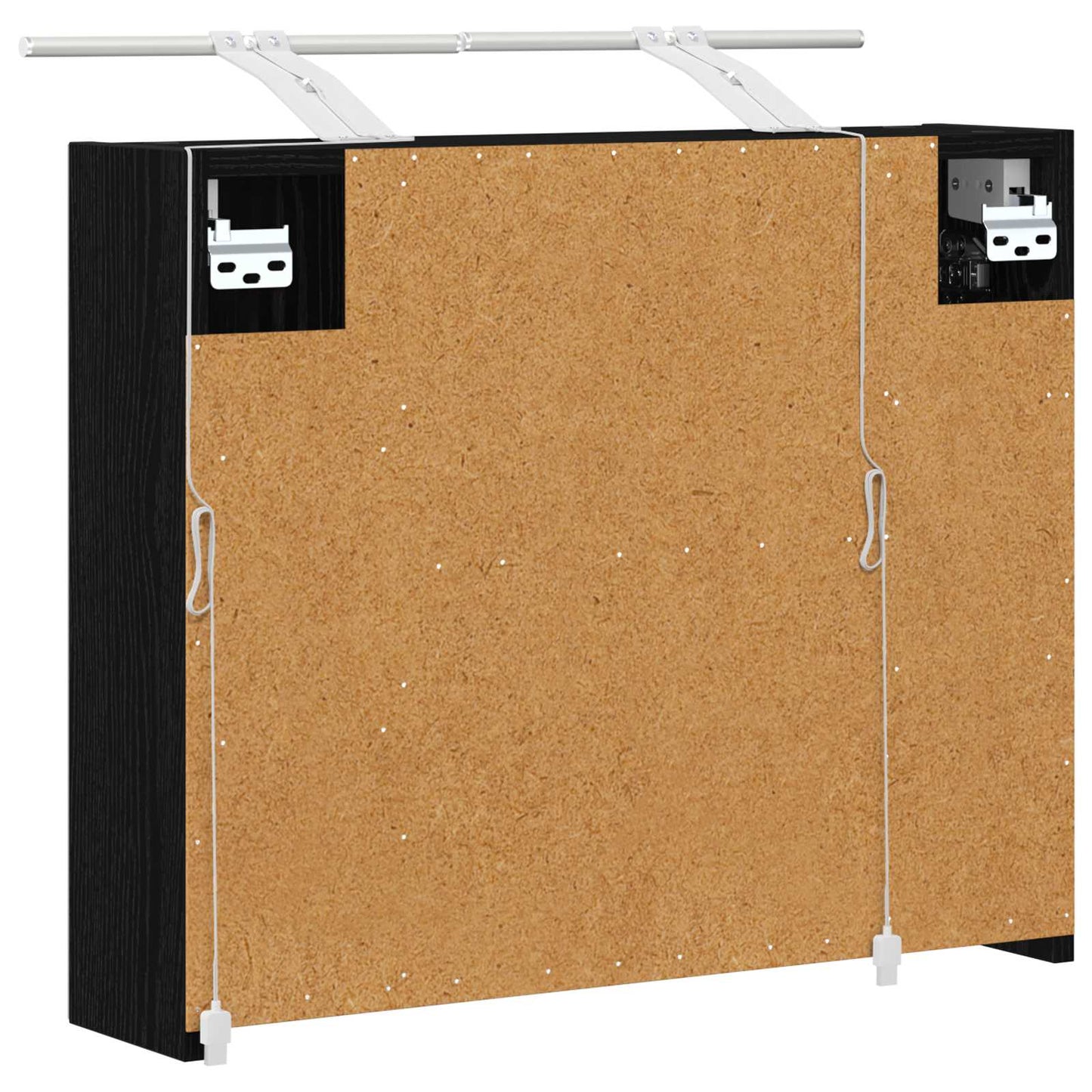 Badezimmerspiegelschrank Schwarz Eichen-Optik 60 x 14,5 x 50 cm