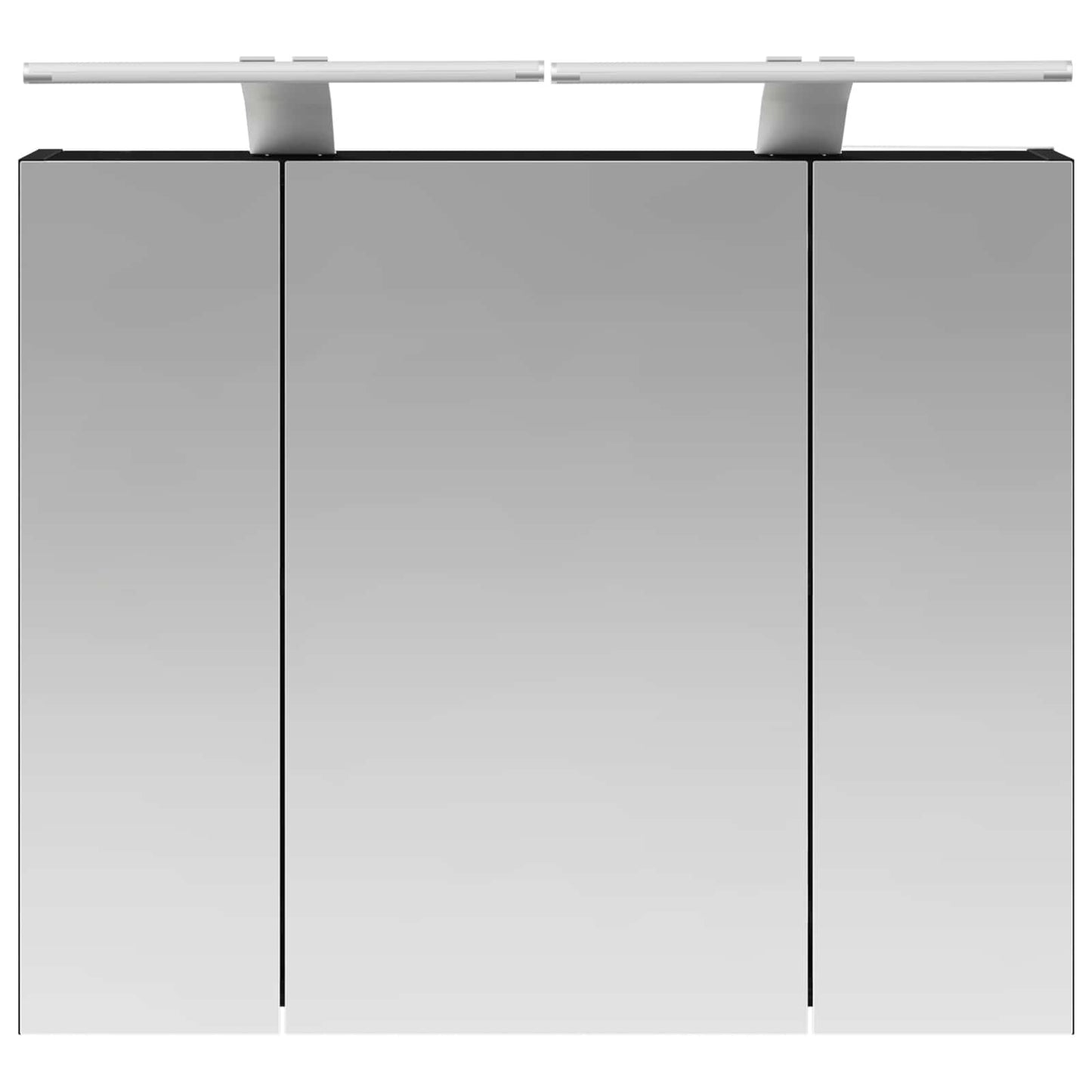 Badezimmerspiegelschrank Schwarz Eichen-Optik 60 x 14,5 x 50 cm