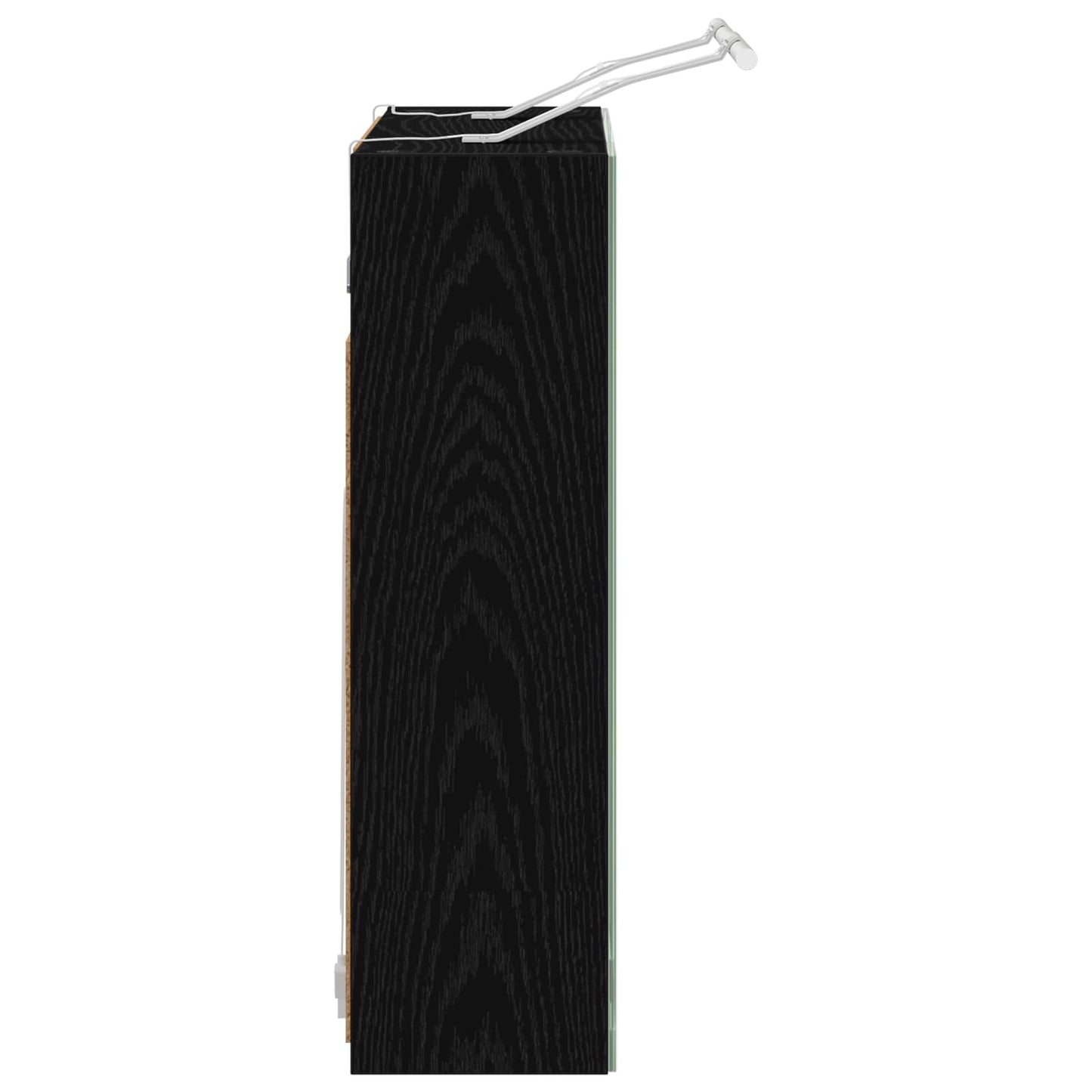 Badezimmerspiegelschrank Schwarz Eichen-Optik 60 x 14,5 x 50 cm