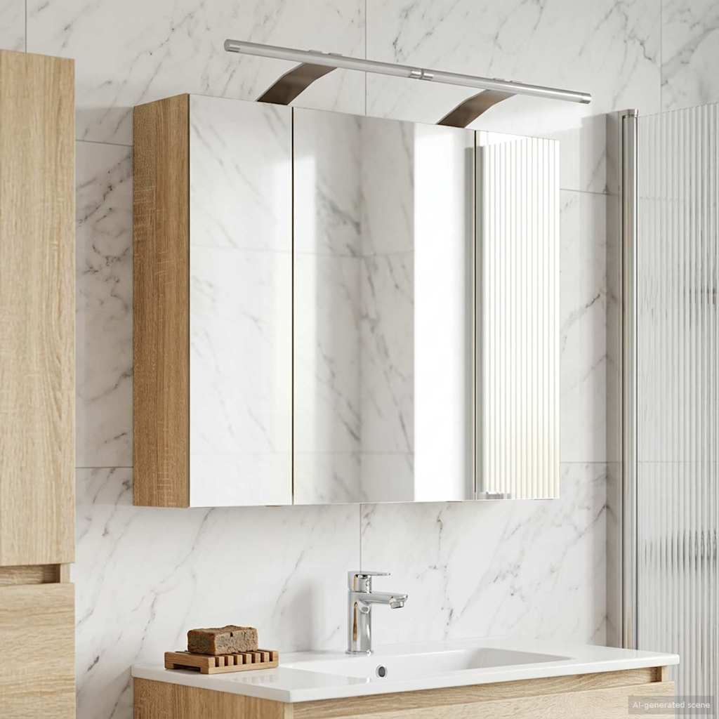 Badezimmerspiegelschrank Sonoma-Eiche 60 x 14,5 x 50 cm