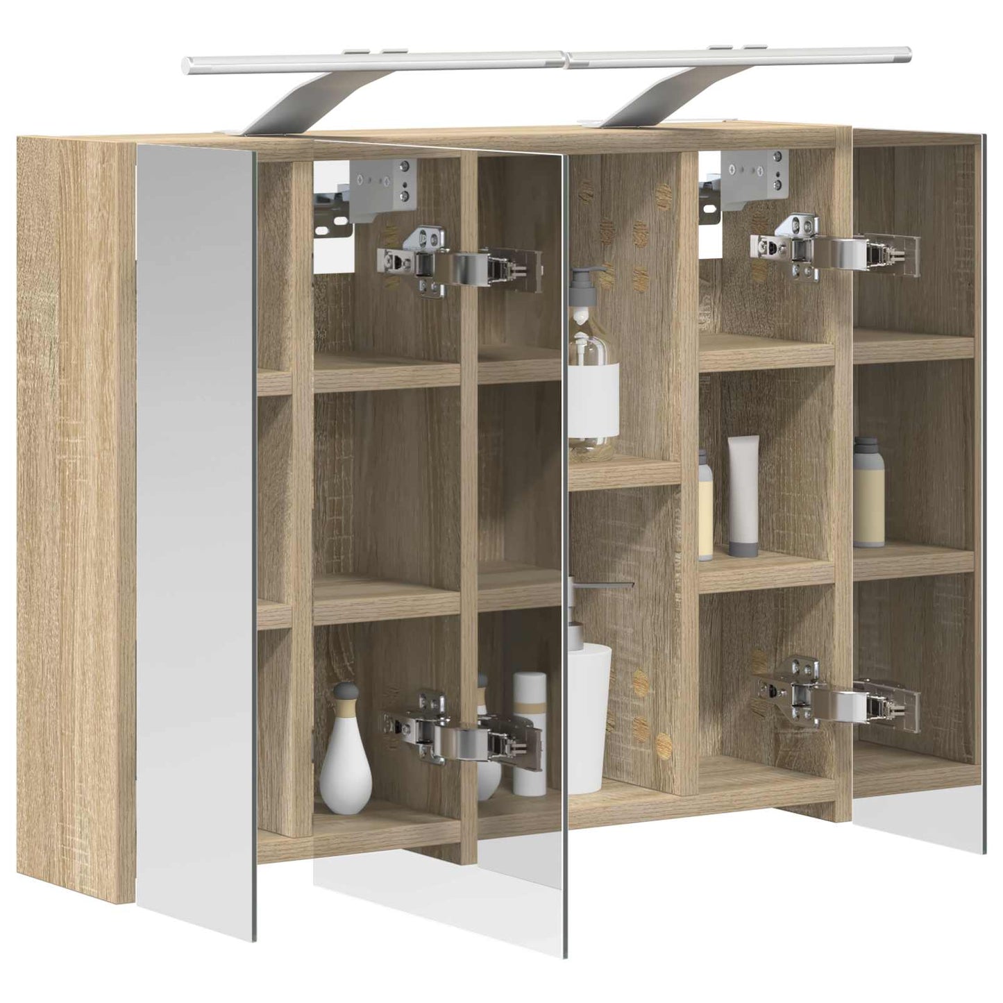 Badezimmerspiegelschrank Sonoma-Eiche 60 x 14,5 x 50 cm