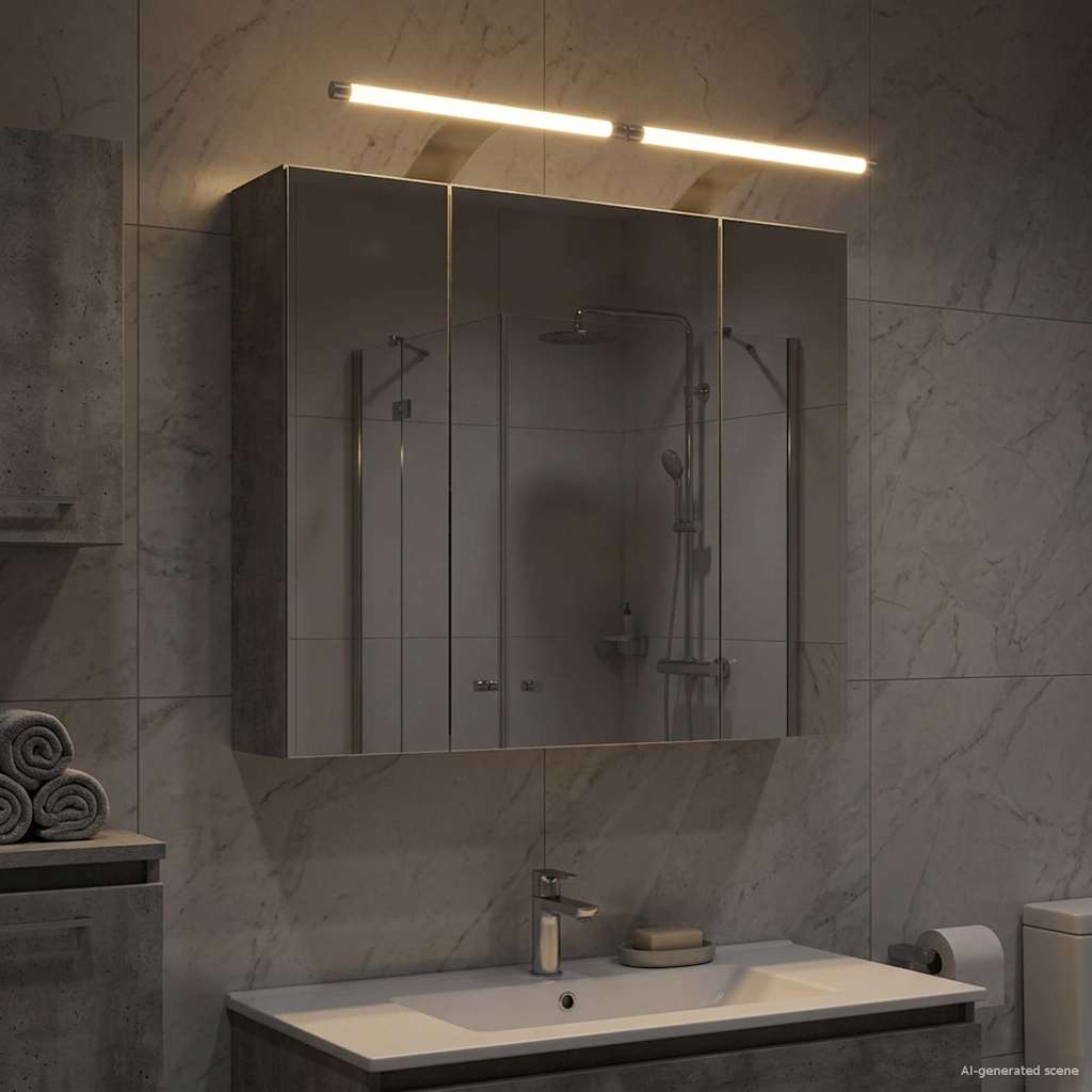 Badezimmerspiegelschrank Betongrau 60 x 14,5 x 50 cm