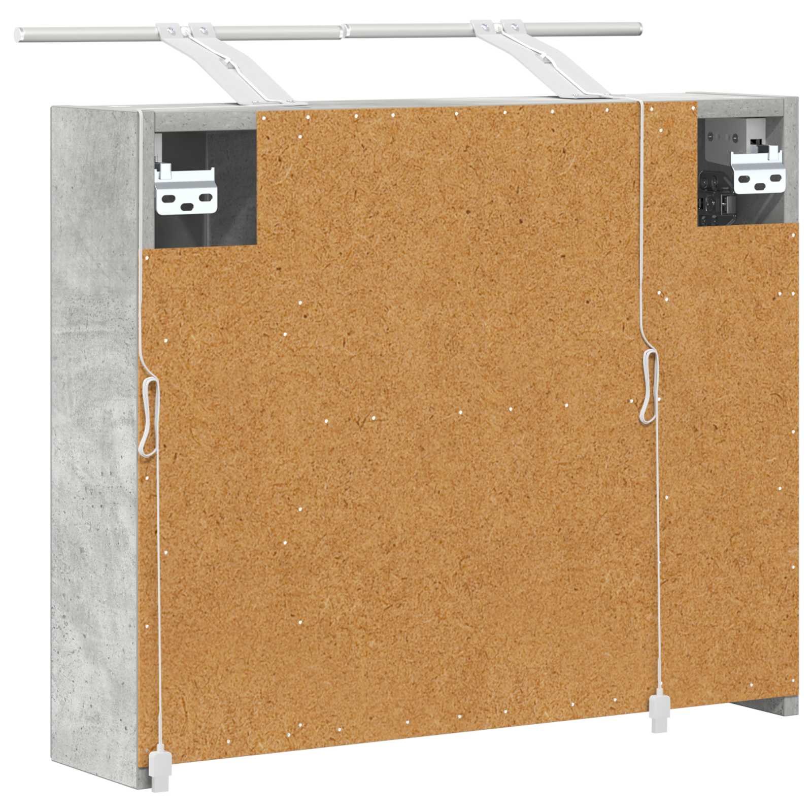 Badezimmerspiegelschrank Betongrau 60 x 14,5 x 50 cm