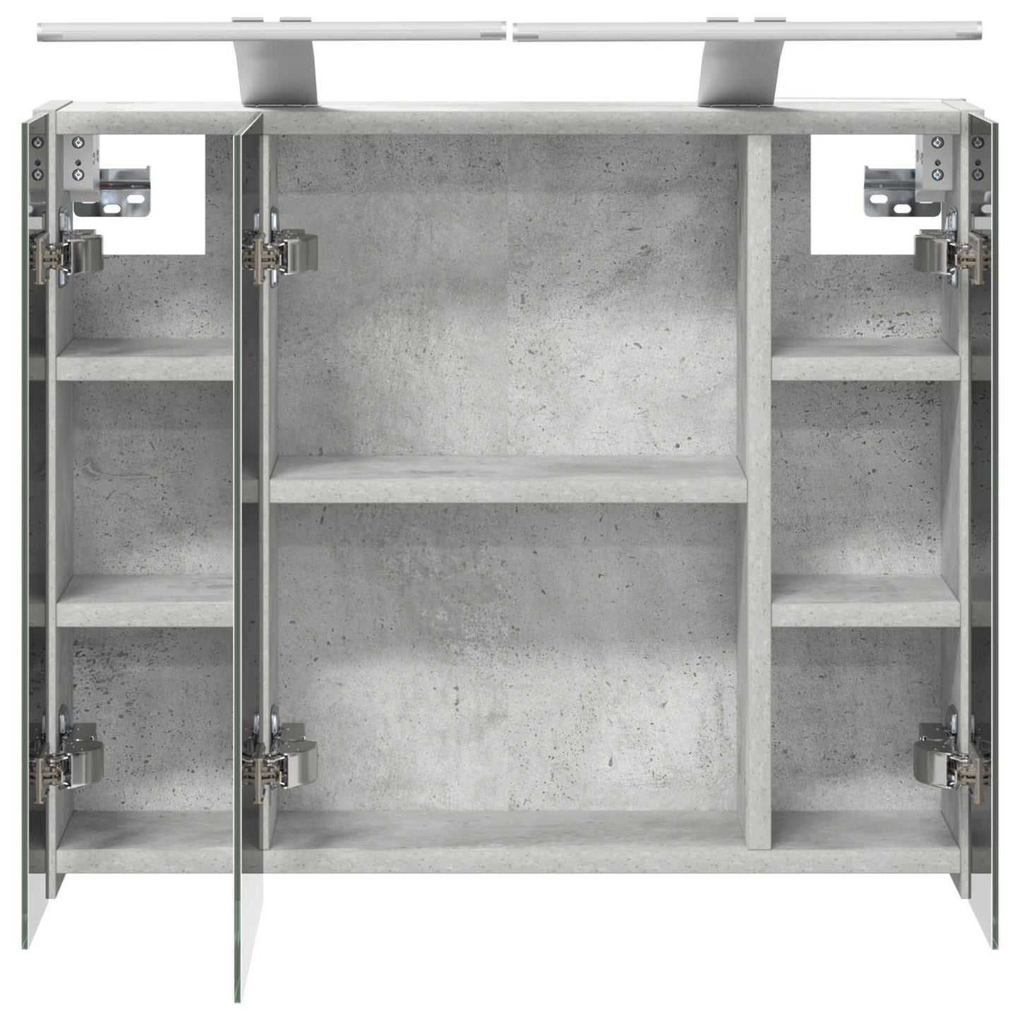 Badezimmerspiegelschrank Betongrau 60 x 14,5 x 50 cm