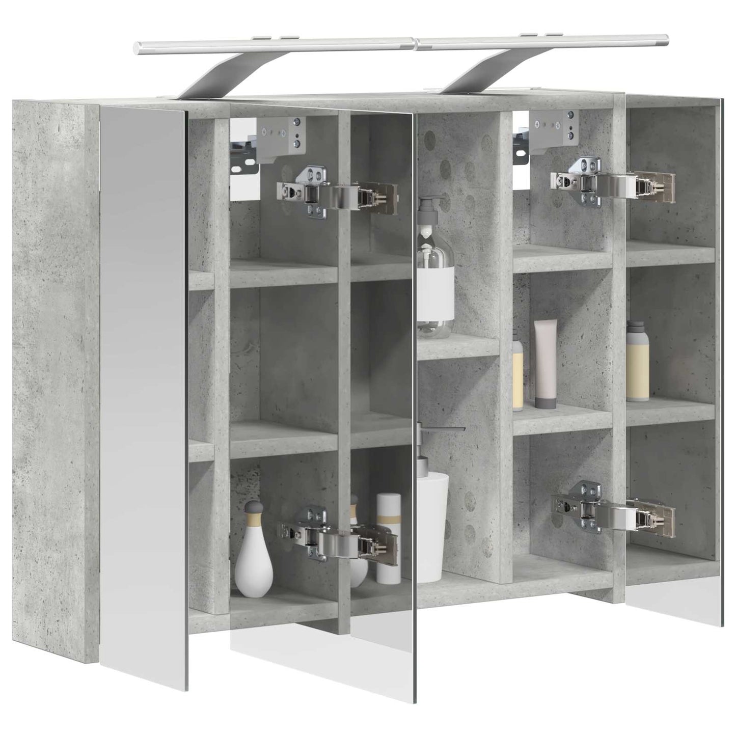 Badezimmerspiegelschrank Betongrau 60 x 14,5 x 50 cm