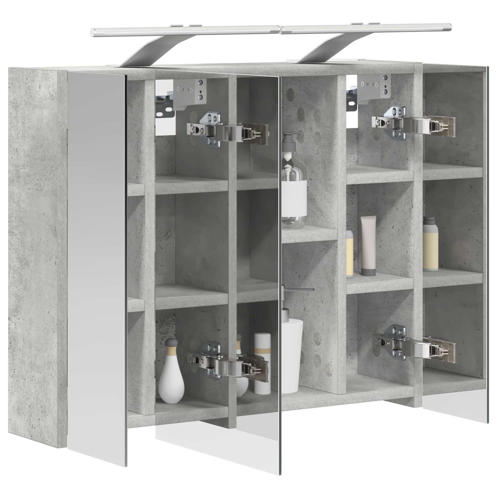 Badezimmerspiegelschrank Betongrau 60 x 14,5 x 50 cm