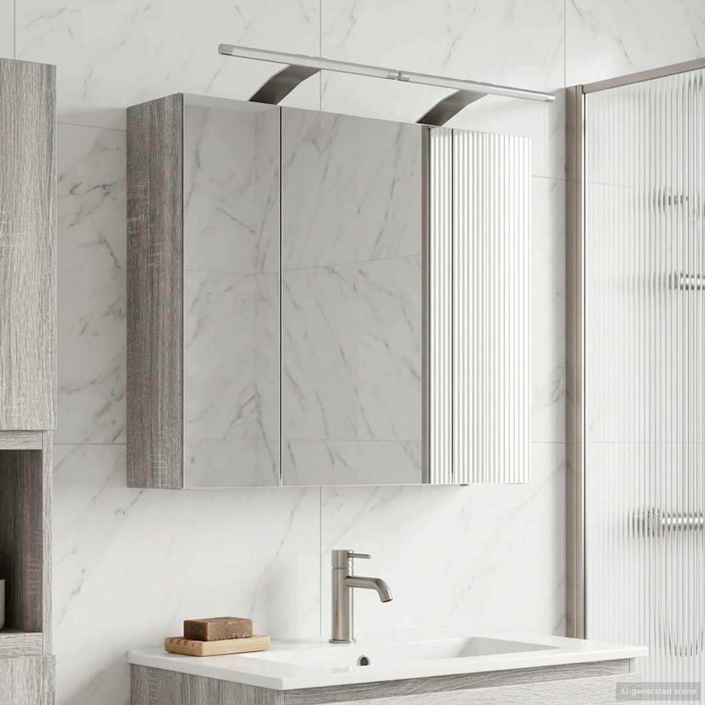 Badezimmerspiegelschrank Sonoma-Grau 60 x 14,5 x 50 cm